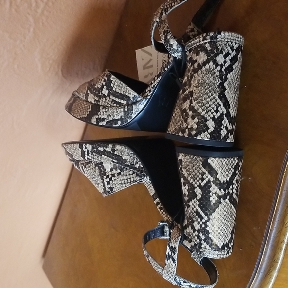 NWT Zara Platform Open Toe Sandal - Picture 5 of 8